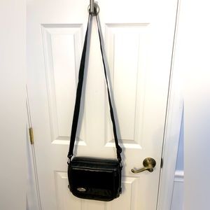 Gaming/ IPad bag.  Black leather look. 10inx9in. Front/back Multiple pockets